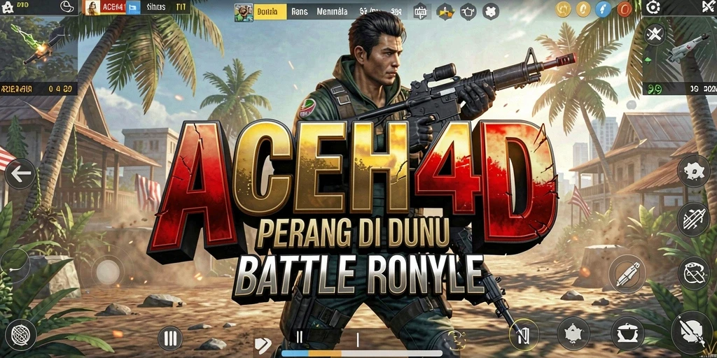 Screenshot menampilkan aksi seru dalam gameplay Battle Royale.