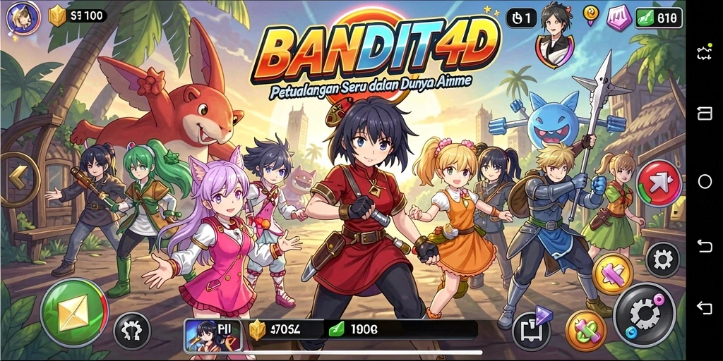 Tampilan menarik dari gameplay BANDIT4D yang penuh warna dan aksi.