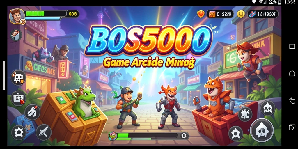 Tampilan gameplay seru dan dinamis di BOS5000.