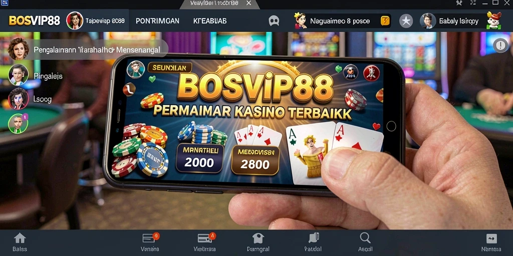 Tangkapan layar utama BOSVIP88 menampilkan gameplay Kasino yang menarik.
