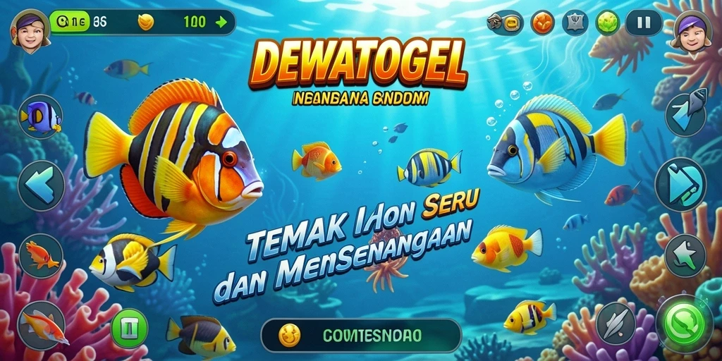 Gameplay seru DEWATOGEL dalam menembak ikan.