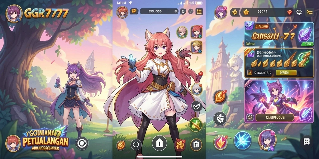 Tampilan gameplay GGR7777 yang penuh warna dan dinamis.