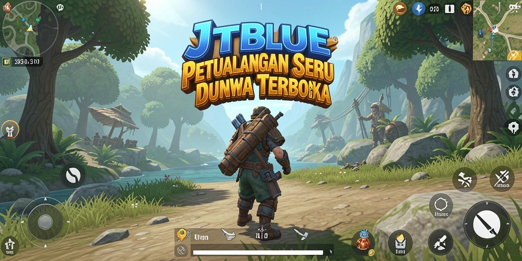 Tampilan screenshot dari gameplay Open World JTBLUE dengan beragam aktivitas.