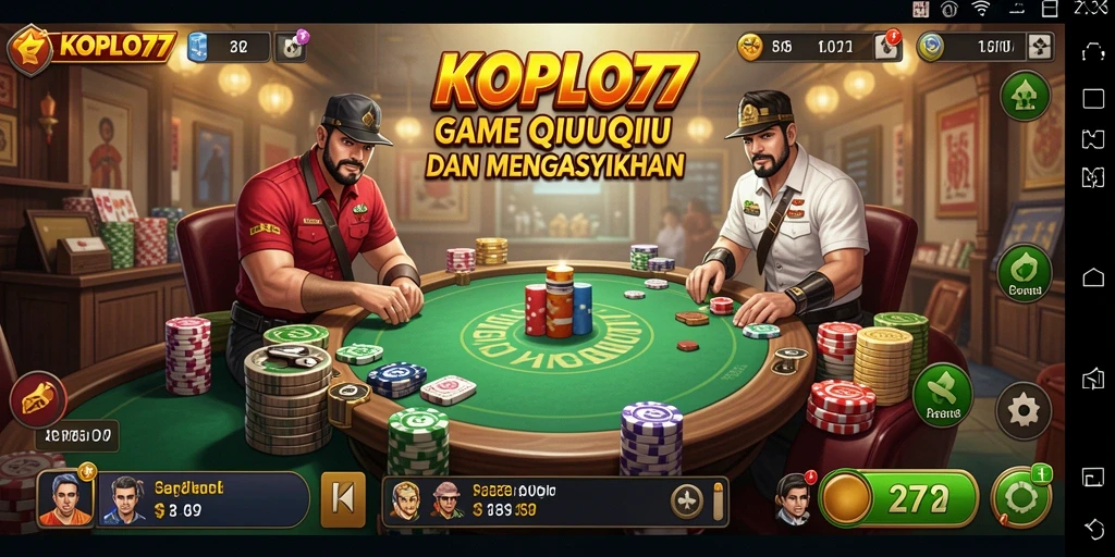 Screenshot gameplay KOPLO77 menampilkan aksi permainan QiuQiu yang seru.