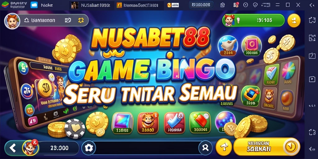Tampilan gameplay seru dari NUSABET88, aplikasi Bingo yang mengasyikkan.
