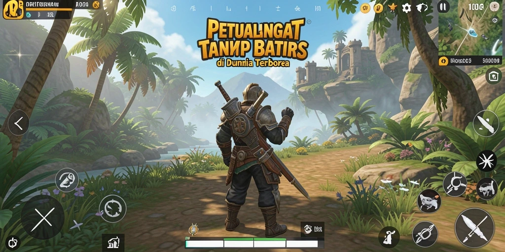 Gambar gameplay ORIBET menampilkan petualangan di dunia terbuka.