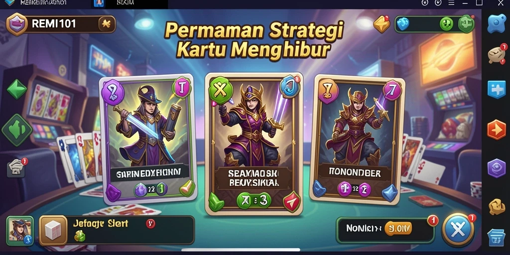 Tampilan gameplay menarik dari permainan kartu SLG.