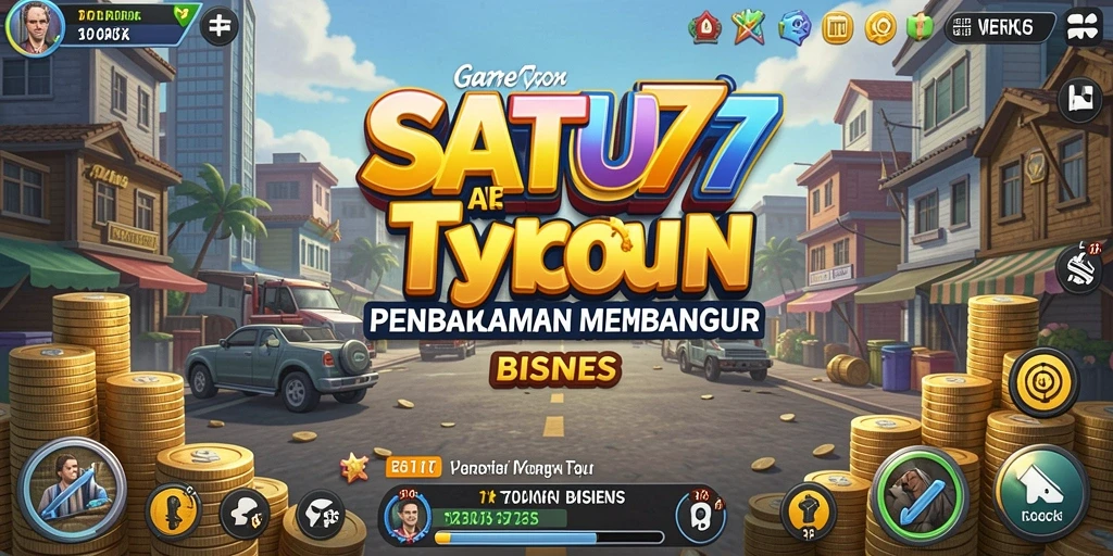 Gameplay Tycoon dengan mekanisme simulasi bisnis yang mendalam.