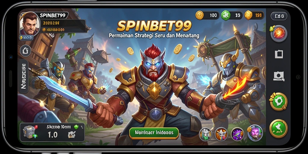 Tampilan gameplay SPINBET99 yang menegangkan dan strategis.