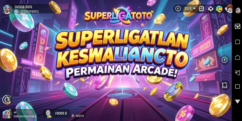 Screenshot utama SUPERLIGATOTO menampilkan keseruan gameplay Arcade dengan visual yang menarik.