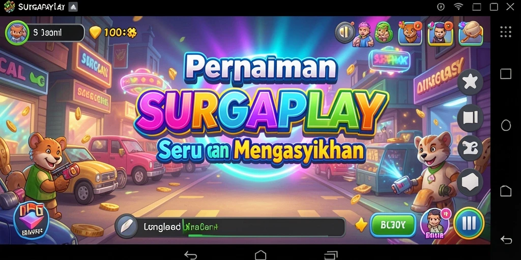 Tampilan gameplay SURGAPLAY yang seru dan penuh warna.