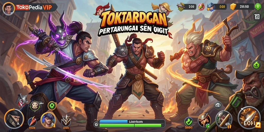 Screenshot menunjukkan karakter bertarung dengan grafis realistis.