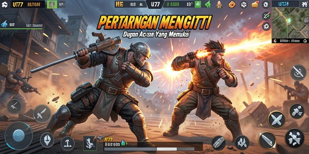 Tangkapan layar utama UT77 menunjukkan aksi gameplay yang mendebarkan.