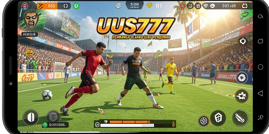 Tangkapan layar utama UUS777 menampilkan aksi intens dari gameplay olahraga.