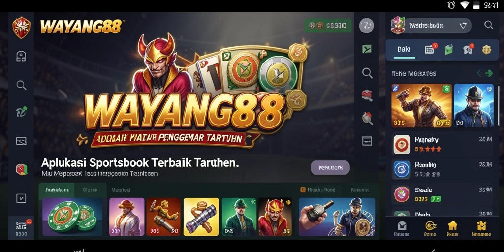 Screenshot utama WAYANG88 menampilkan antarmuka taruhan olahraga yang menarik.