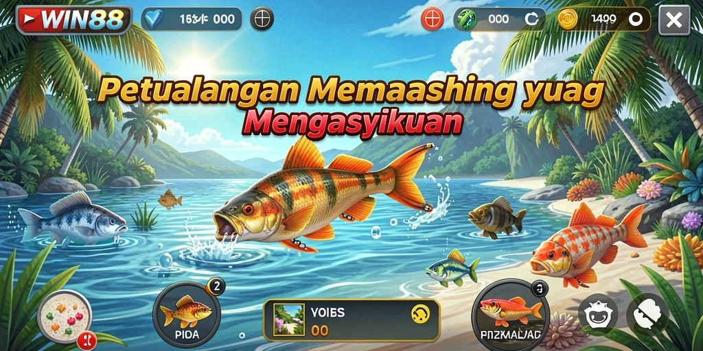 Tampilan gameplay Fishing di WIN88 yang menarik dan realistis.